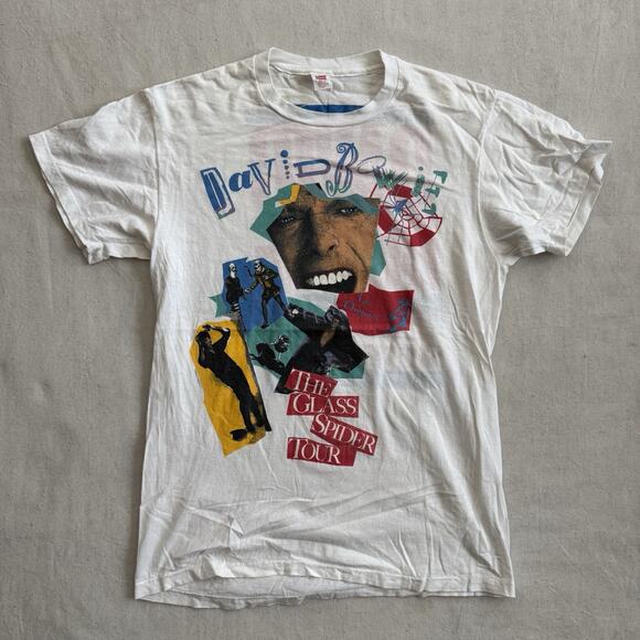 Vintage 80s 1987 David Bowie The Glass Spider Tour Music Tee Single Stitch XL - Picture 1 of 6